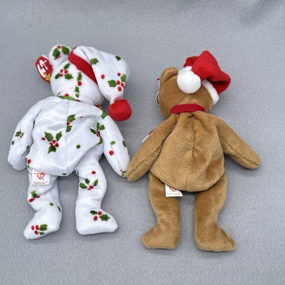 Christmas Holiday Plush Lot Jingle Teddy Bear Holly & Berry Bear Stuffed Toys TY - Picture 7 of 9